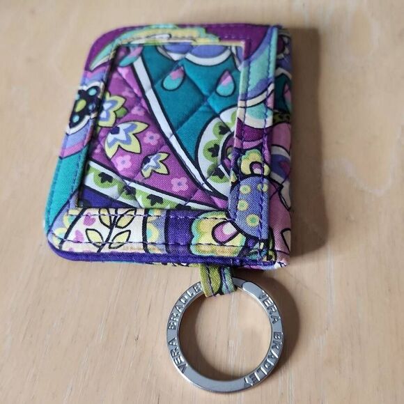 Vera Bradley purle floral ID keychain wallet - Picture 2 of 3